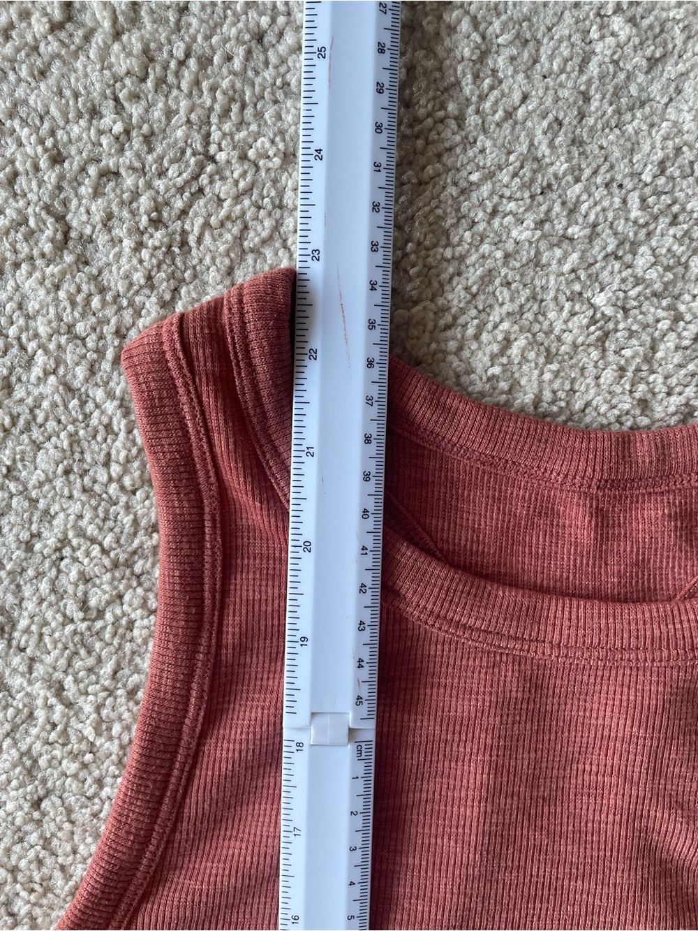 Vuori Ribbed Cotton Clay Tank Top Women Size M Athletic Gym Yoga Pilates Workout - Picture 4 of 5